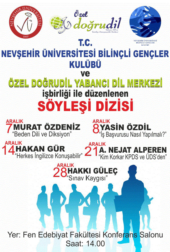 Bilinçli Gençler Derneği - Türkiye Bilinçli Gençlik Projesi - "BİLİNÇLİ GENÇLERLE SÖYLEŞİ EĞİTİMİ" - Nevşehir Üniversitesi Bilinçli Gençler Kulübü - NEVŞEHİR