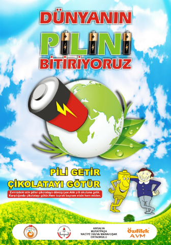 Bilinçli Gençler Derneği - Türkiye Bilinçli Gençlik Projesi - "PİLİ GETİR, ÇİKOLATAYI GÖTÜR" - Naciye Havva Manavuşak Ortaokulu - ANTALYA