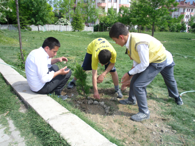 Bilinçli Gençler Derneği - Türkiye Bilinçli Gençlik Projesi - "OKULUMUZU AĞAÇLANDIRIYORUZ" - Elbirlik İlköğretim Okulu - SAKARYA