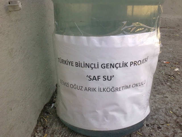 Bilinçli Gençler Derneği - Türkiye Bilinçli Gençlik Projesi - "SAF SU" - Remzi Oğuz Arık İlköğretim Okulu - ADANA